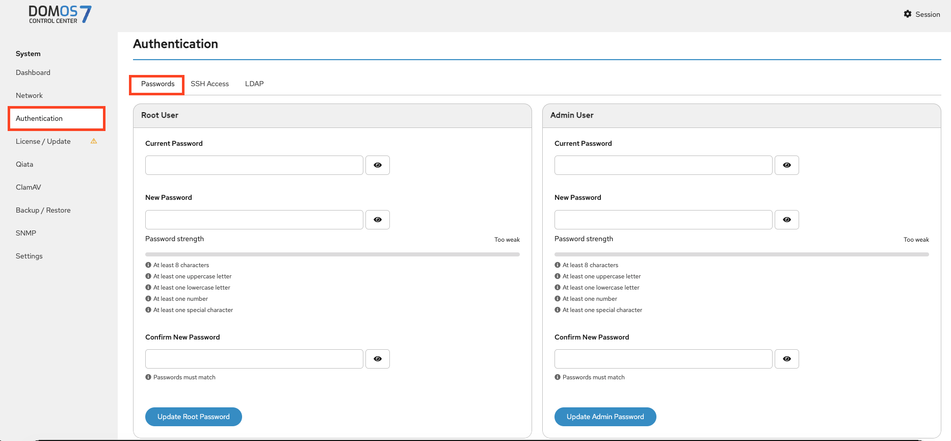DOMOS7 AUTHENTICATION