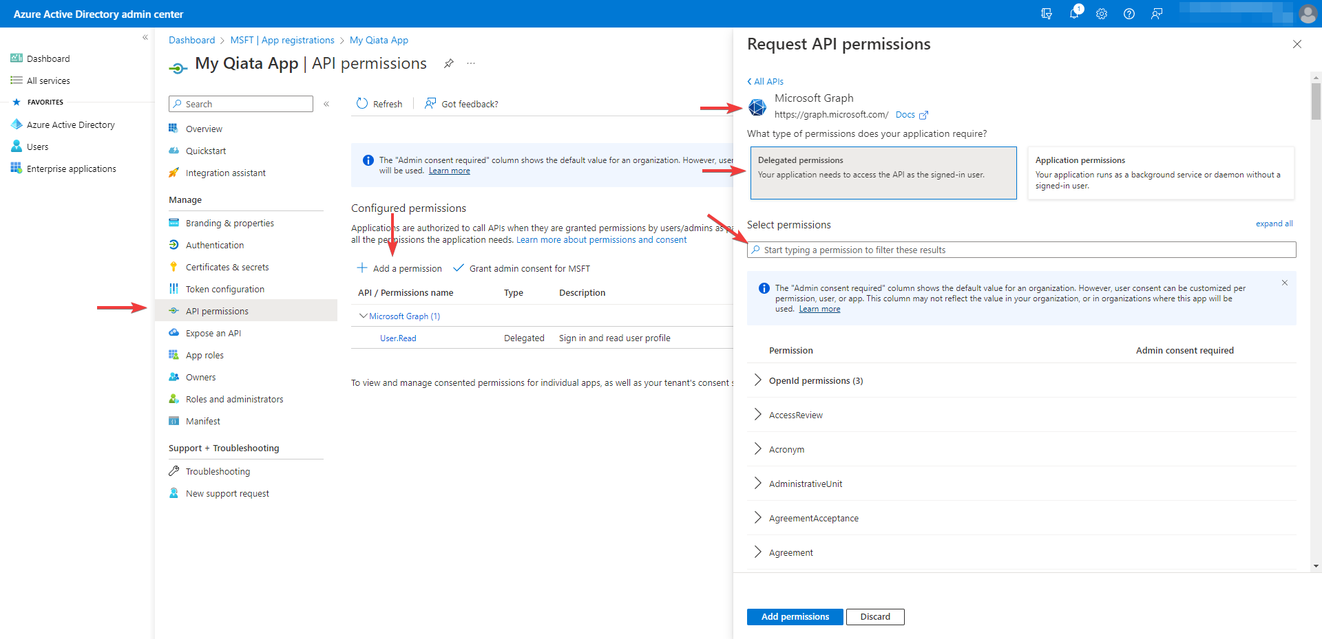 Add API permission