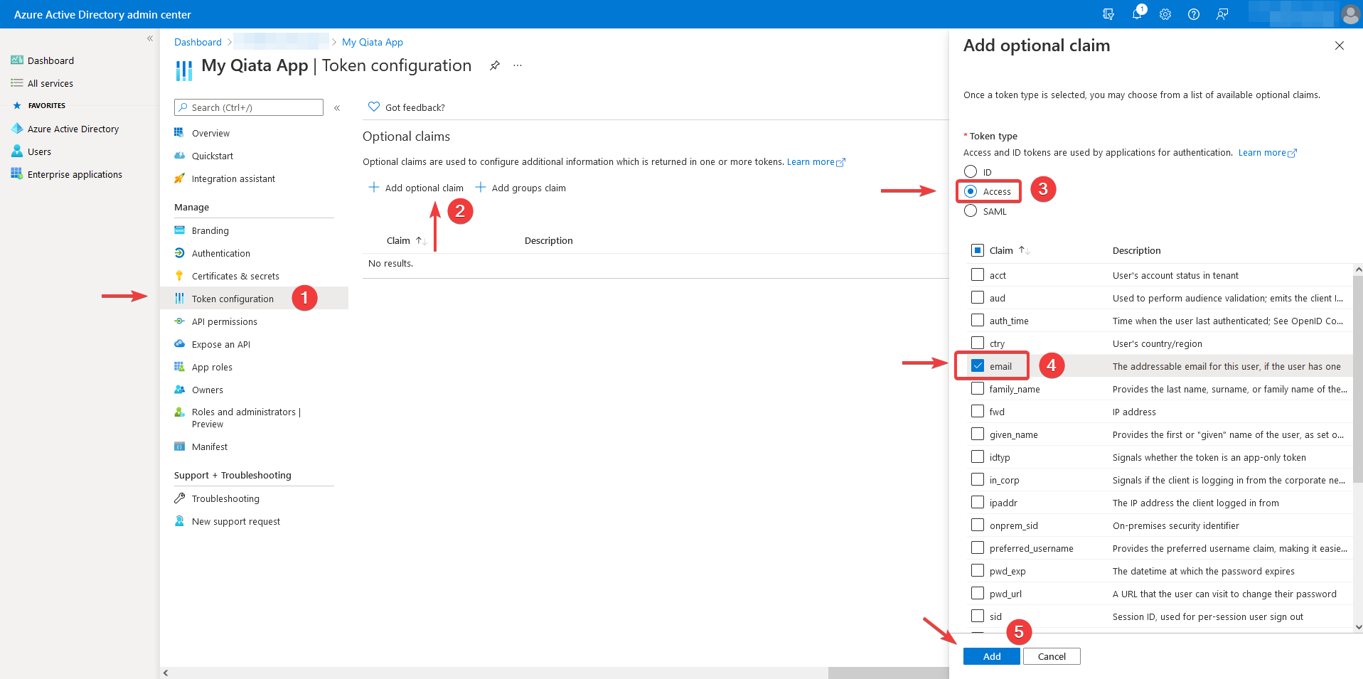 Add optional claim