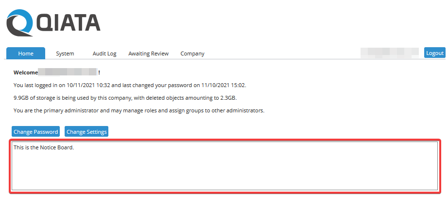 Notice Board Example