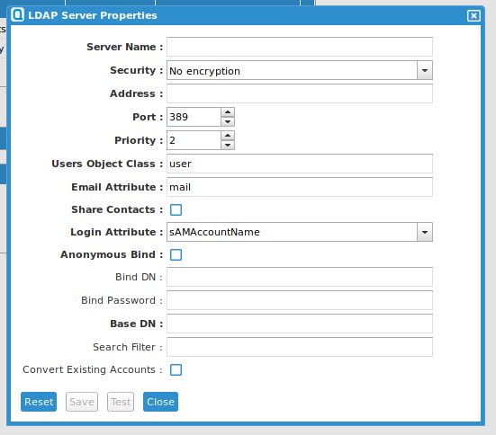 LDAP Server Properties