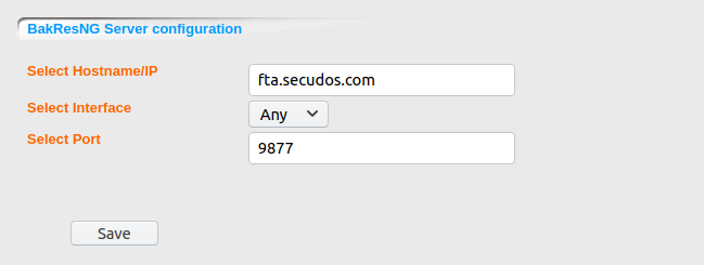 DOMOS BackupNG Backup Client Server Conf