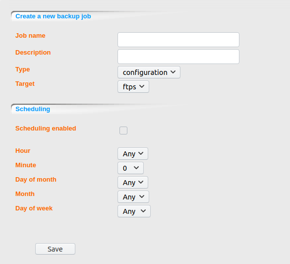 DOMOS Backup New Job