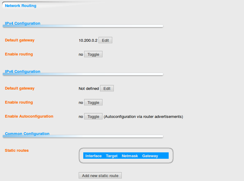 DOMOS Network Interfaces Routing