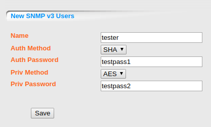 DOMOS SNMP Create User