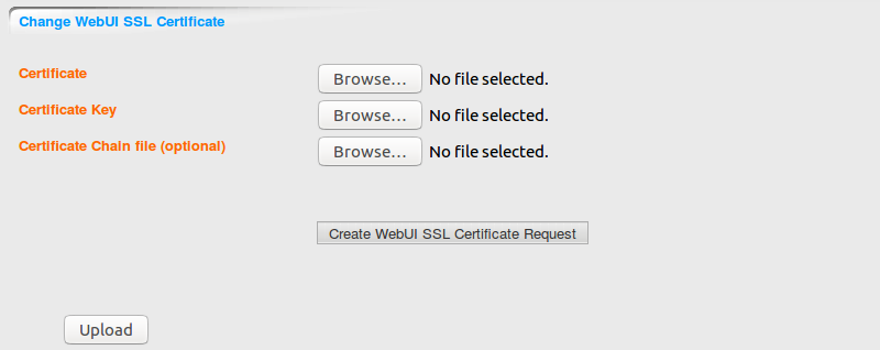 DOMOS SSL Certificate Upload