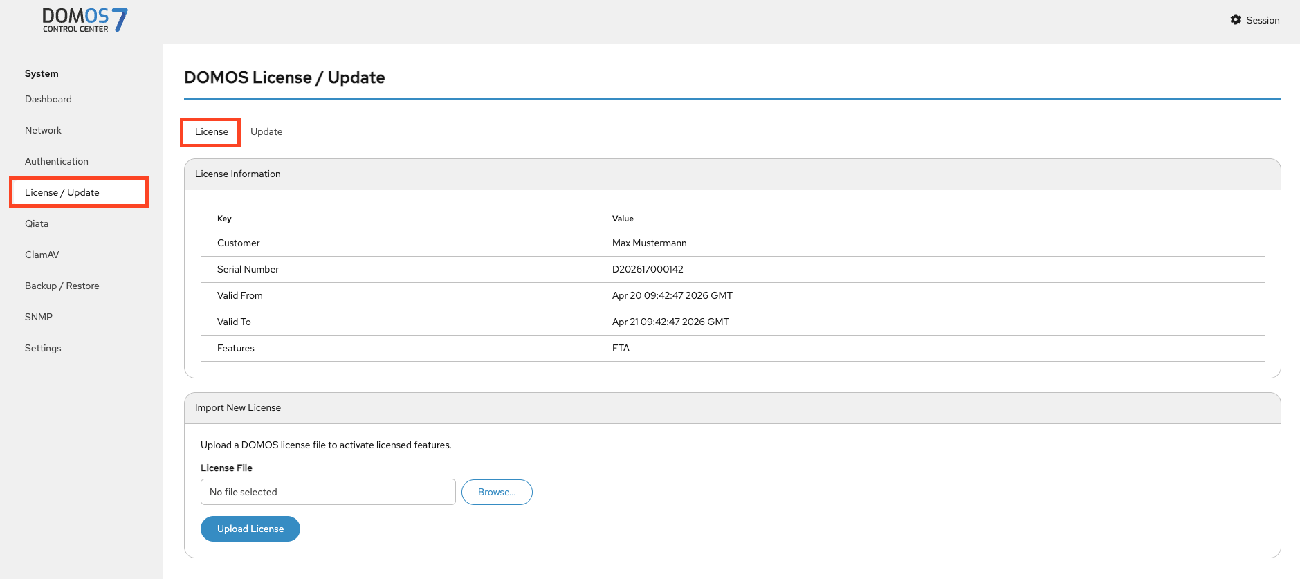 DOMOS7 AUTHENTICATION
